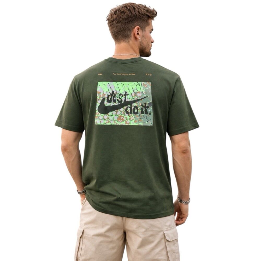 Nike T Shirt Mens XXL Green Graphic Just Do It Athletic Streetwear‎ FN0837-325 - Picture 13 of 13